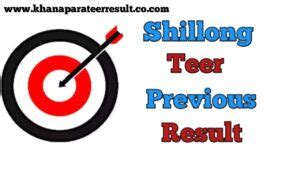 shillong khanapara previous result|Teer .